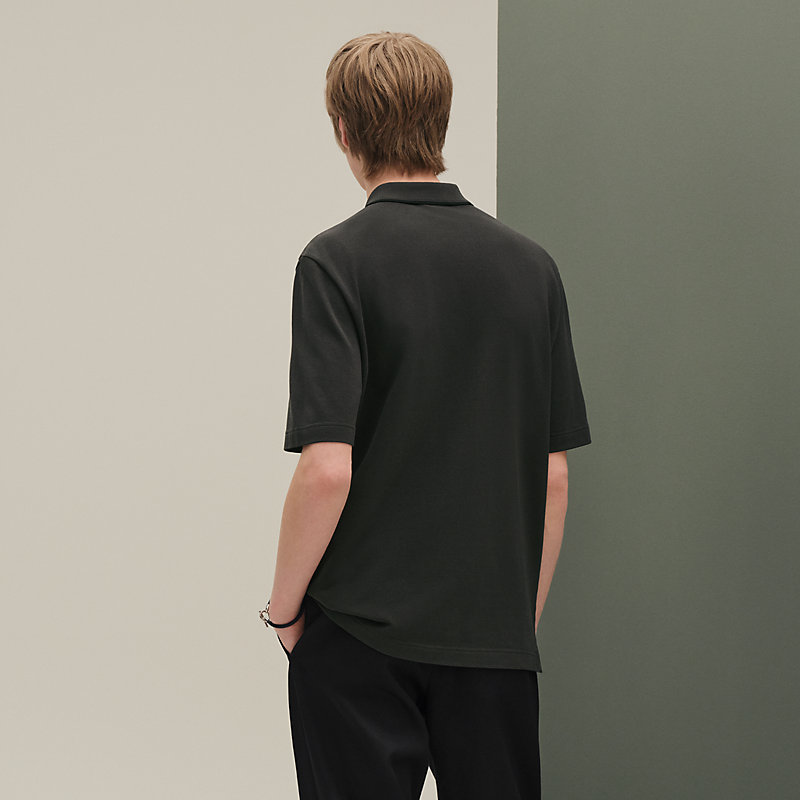 ポロシャツ サドルステッチ - ブルー - LA | Hermès - エルメス-公式サイト