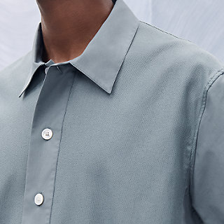 HERMES モスグリーン　ポロシャツ 中古・古着通販】HERMES (エルメス) スキッパーニットポロシャツ