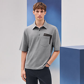 ポロシャツ レザーポケット - グレー - 3XL | Hermès - エルメス