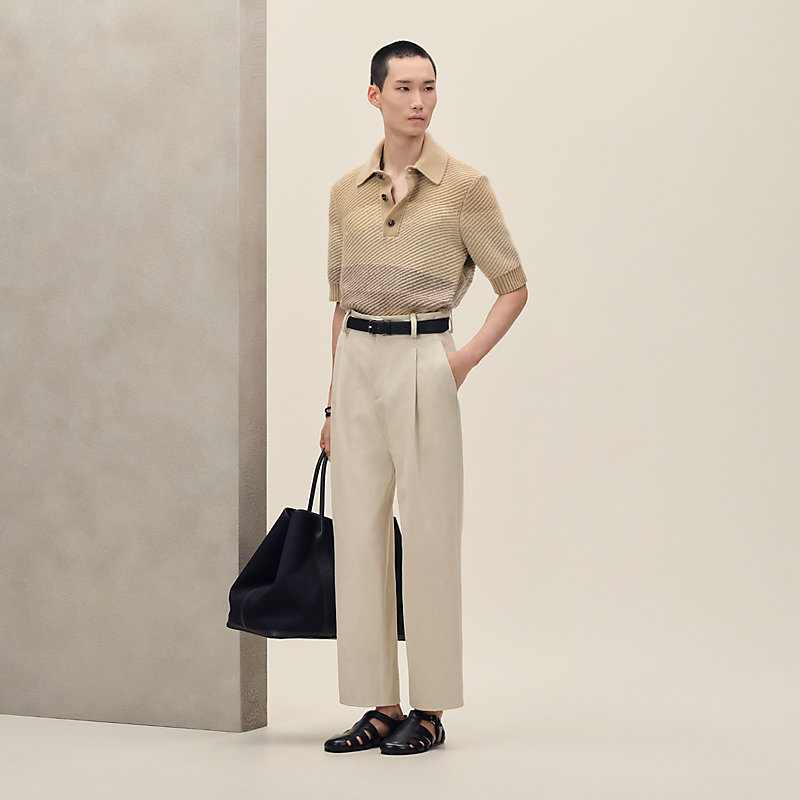 【美品/英国製】HERMES ヴィンテージ カラーカットソー ポロシャツ 金釦 HERMES - エルメス HERMES ヴィンテージ ピュアカシミヤ ニット