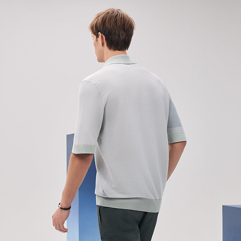 80s 90s フランス製 HERMES エルメス ビンテージ 半袖ポロニット 80s 90s フランス製 HERMES エルメス ビンテージ 半袖ポロニット