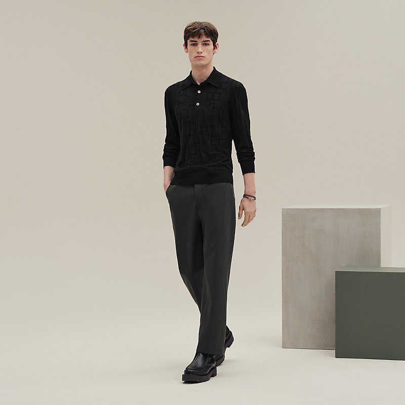 ポロネックニット 長袖 《メリ・モール・アンテグラル》 - ブラック