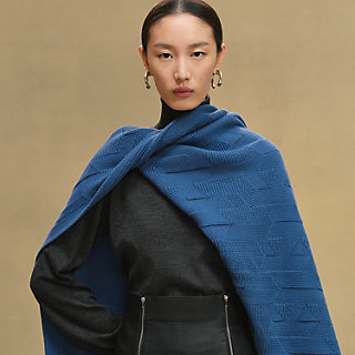 ポンチョ - ブルー | Hermès - エルメス-公式サイト