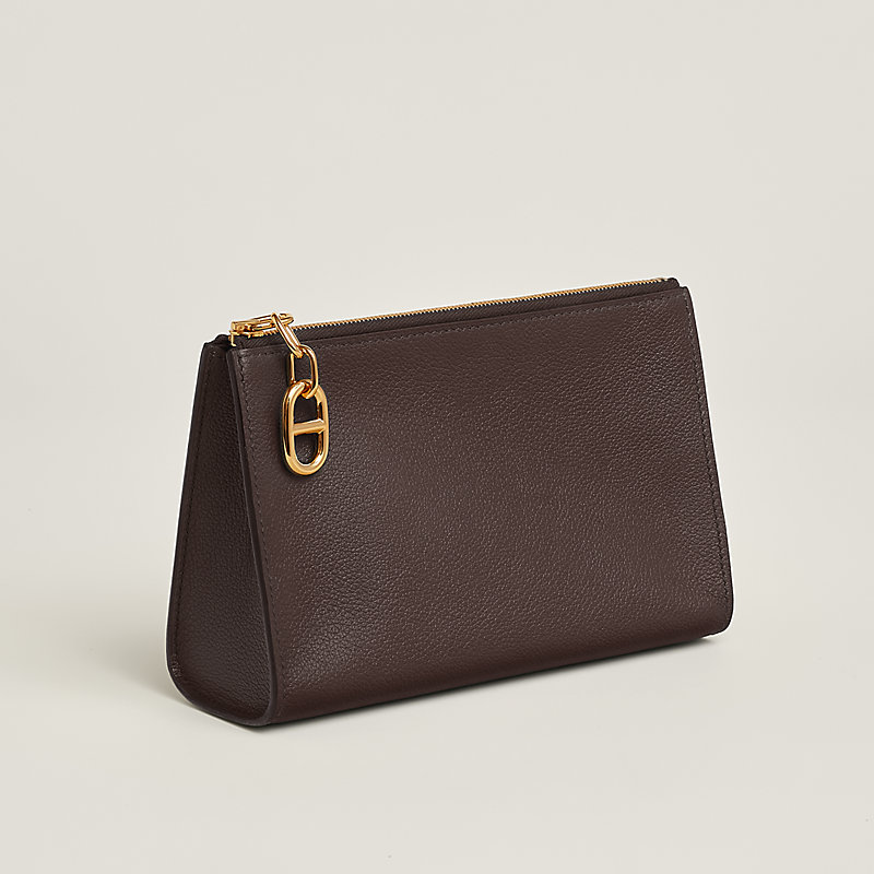 上品な自立式ポーチ【HERMES】ジップアンゴーPM エルメス(HERMES)エルメス ジップアンゴーPM ブラック ポーチ