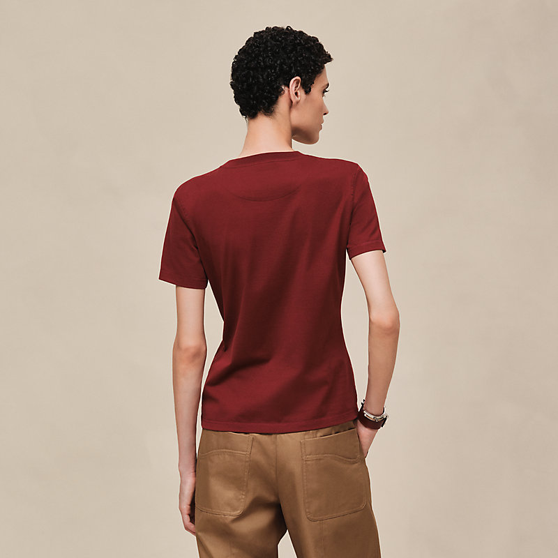 HERMES ベージュ マキシTシャツ　カルトゥッシュ36 Tシャツ ボクシーフィット 《カルトゥッシュ》 | Hermès - エルメス