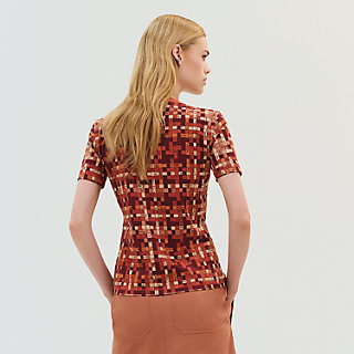 ⭐︎新作⭐︎新品⭐︎HERMESマイクロTシャツ ボルディックチェックカットソー HERMES エルメス マイクロTシャツ ボルデュックチェック