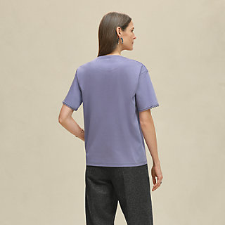 マキシTシャツ 刺繍入り - パープル | Hermès - エルメス-公式サイト