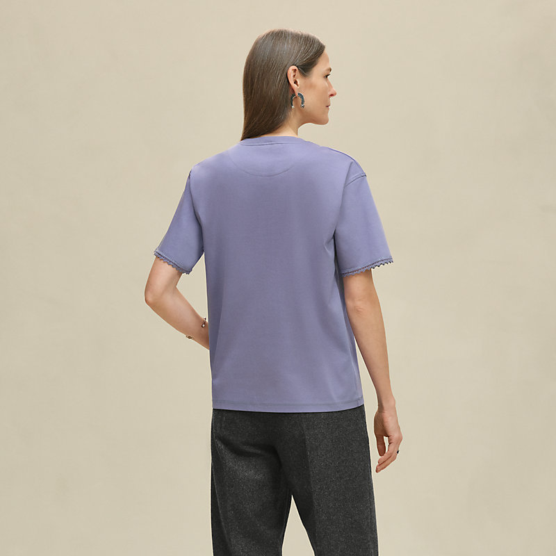 マキシTシャツ 刺繍入り - パープル | Hermès - エルメス-公式サイト