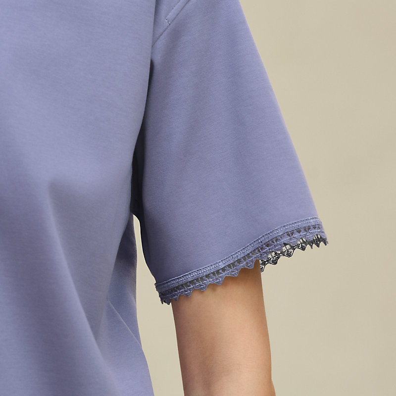 マキシTシャツ 刺繍入り - パープル | Hermès - エルメス-公式サイト