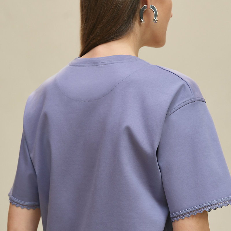 週末限定⭐️2025秋冬新作　HERMÈS マキシTシャツ 刺繍入36サイズ⭐️ マキシTシャツ 刺繍入り - パープル | Hermès - エルメス-公式サイト