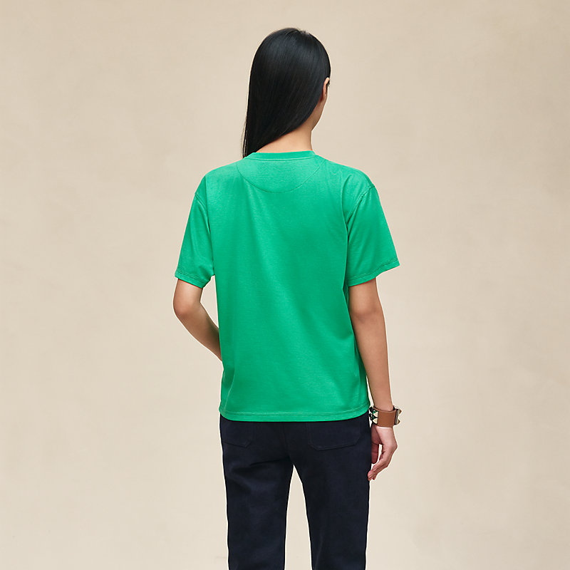 マキシTシャツ 刺繍入りポケット
