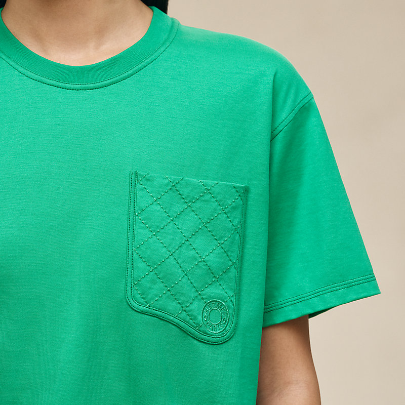 マキシTシャツ 刺繍入りポケット