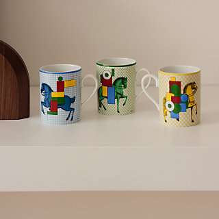 エルメス 新品未開封箱付きマグカップ カヴァリエアンフォルムHERMES 紙袋付 マグ-〈カヴァリエ・アン・