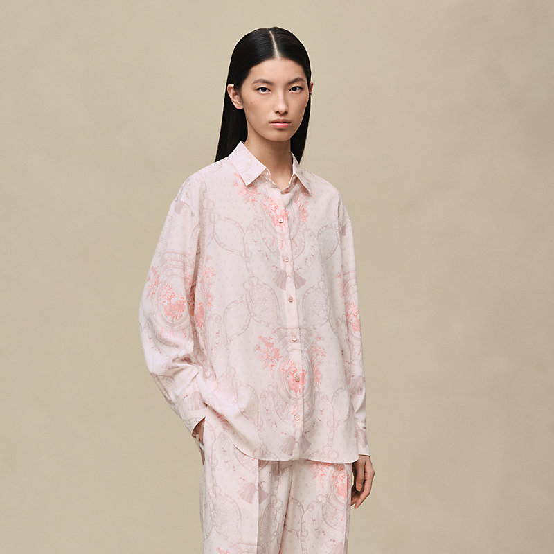 マスキュリンシャツ 《オー・シャン・リミックス》プリント | Hermès