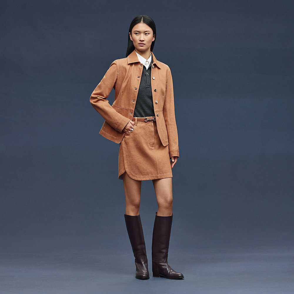 高級　HERMES エルメス　ミニスカート　ゴルチエ期　ウール　シルク ミニスカート | Hermès - エルメス-公式サイト