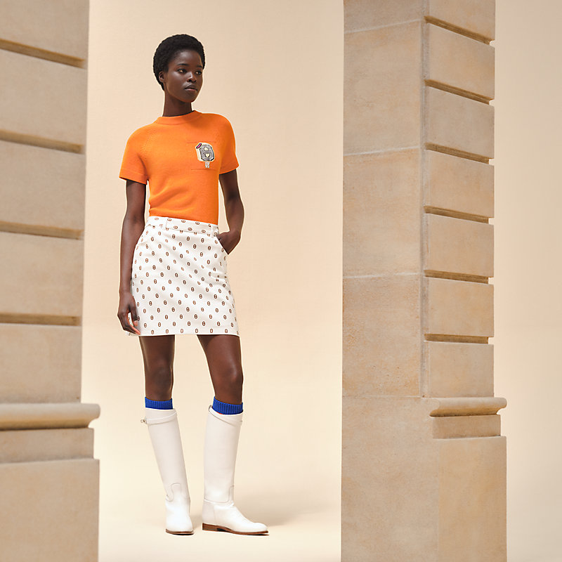 ミニスカート デニムスタイル 《シェーヌ・ダンクル》 | Hermès