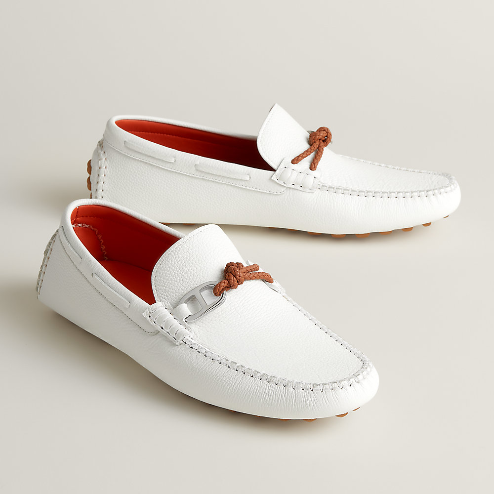 モカシン 《アレッサンドロ》 - ホワイト | Hermès - エルメス-公式サイト