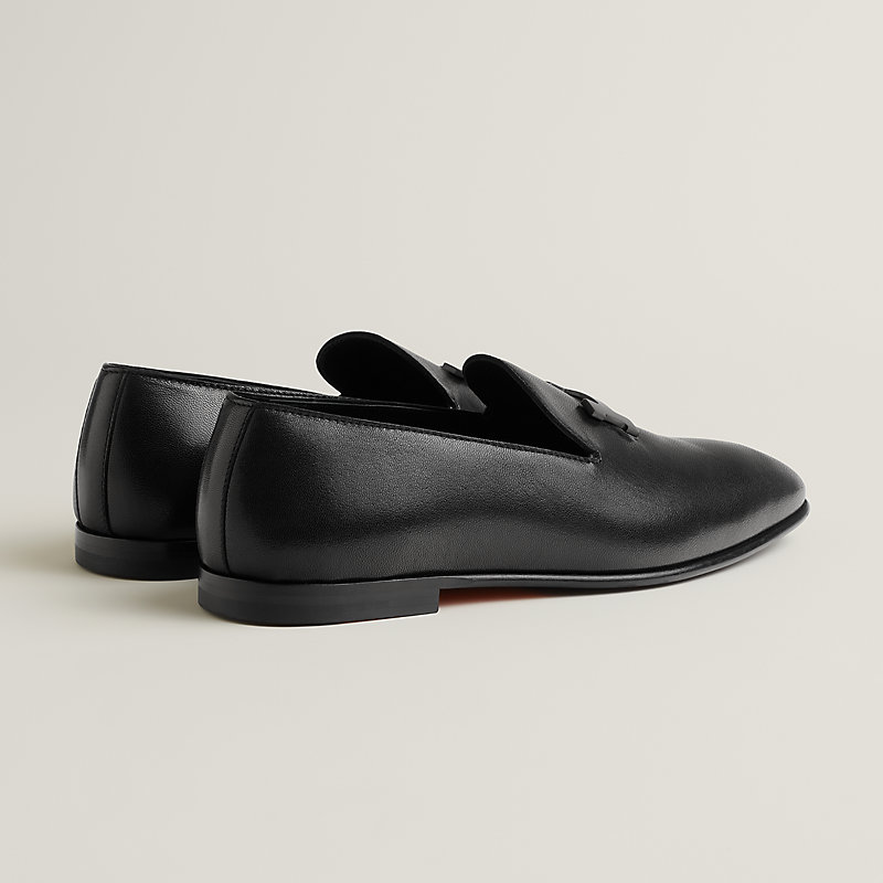 バックル付き黒モカシン モカシン 《コランタン》 - ブラック | Hermès - エルメス-公式