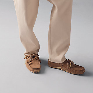 HERMES モカシン 40.5 キャンバス アーヴィング メドール金具 21AW新作エルメス アーヴィングドライビングシューズ モカシン 偽物