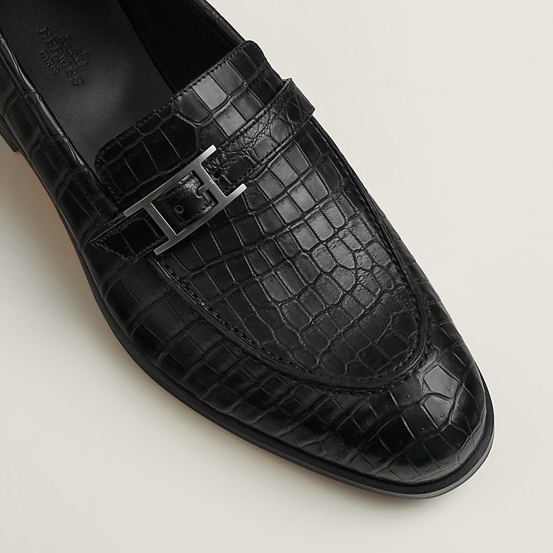 エルメス ブラック モカシン　モントレー　25cm エルメス ブラック モカシン モントレー 25cm モカシン 《モントレー