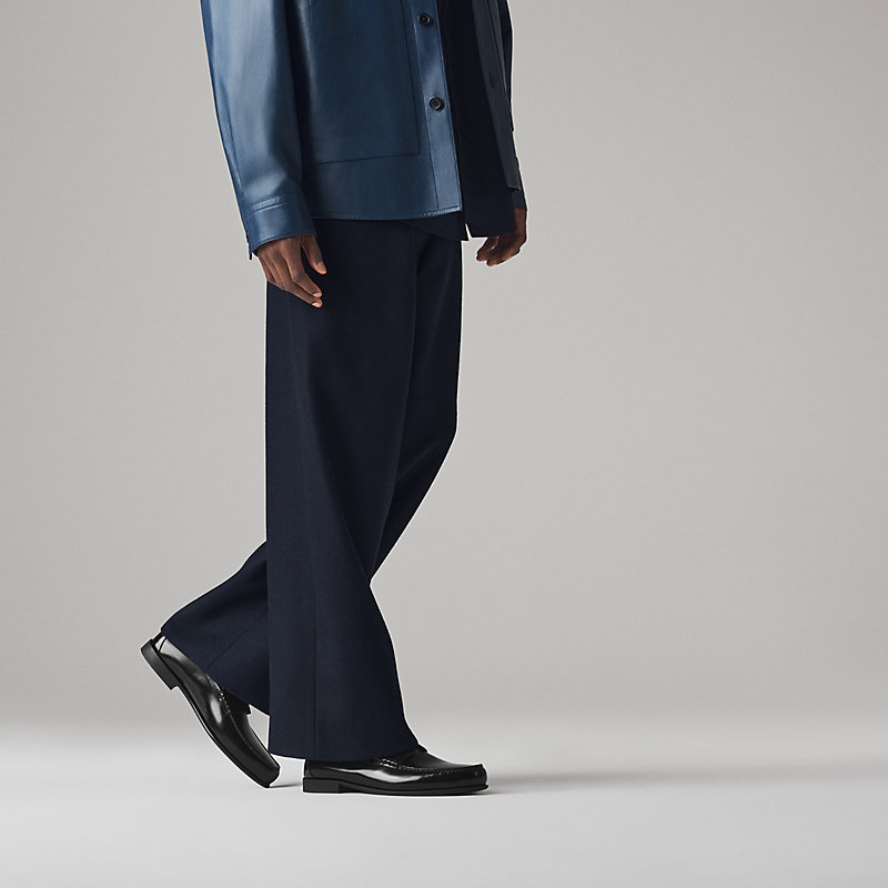 【美品】2025SS マナ MANA フリンジモカシン 36 ブラック HERMES モカシン『パリ』36 ブラック