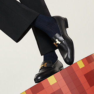 モカシン《パリ》 - ブラック | Hermès - エルメス-公式サイト