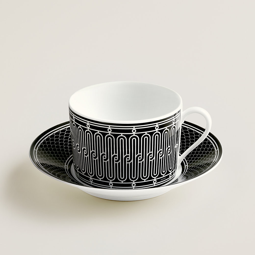 モーニングカップ&ソーサー 〈Hデコ〉 | Hermès - エルメス-公式サイト モーニングカップ&ソーサー 〈Hデコ〉 | Hermès - エルメス-公式サイト