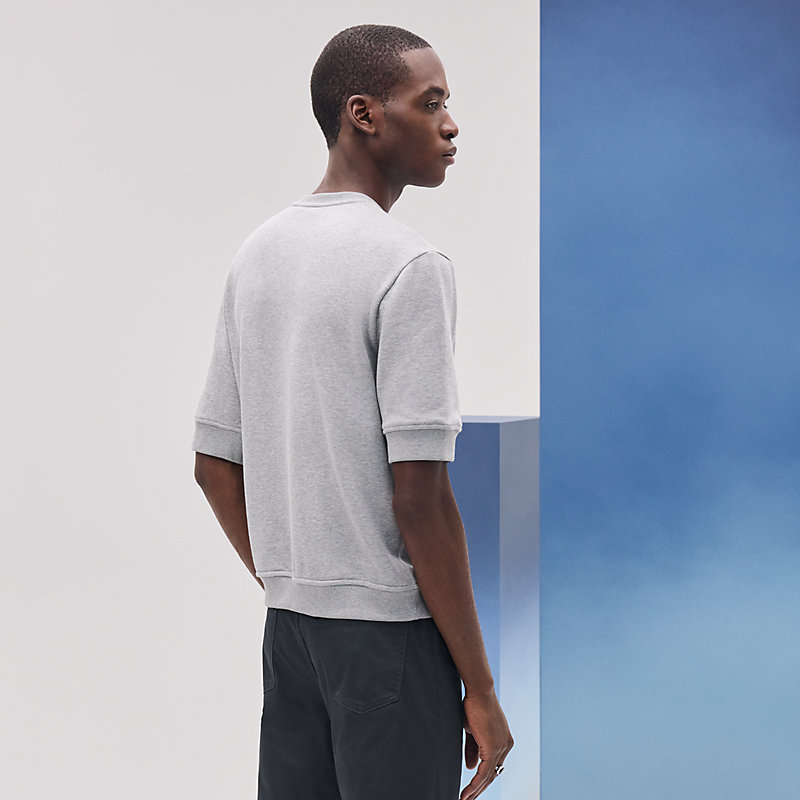 【オシャレTシャツ♡】HERMES クルー・ド・セル ラウンドネックTシャツ 《クルー・ド・セル》 - グレー - XXS