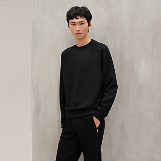 【新品未使用】エルメス　ラウンドネックスウェット ポケット レザーハイライト HERMES - 【新品未使用】エルメス ラウンドネックスウェット