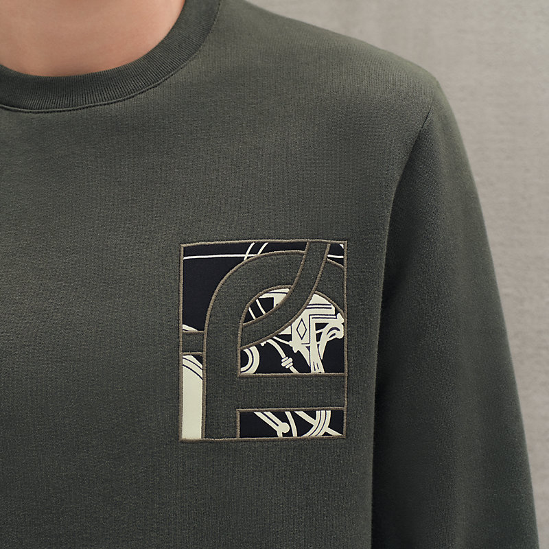 ラウンドネックスウェット 《エクスリブリス》 - ブルー - XXL