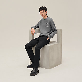 ラウンドネックスウェット 《エクスリブリス》 - ブルー - 3XL