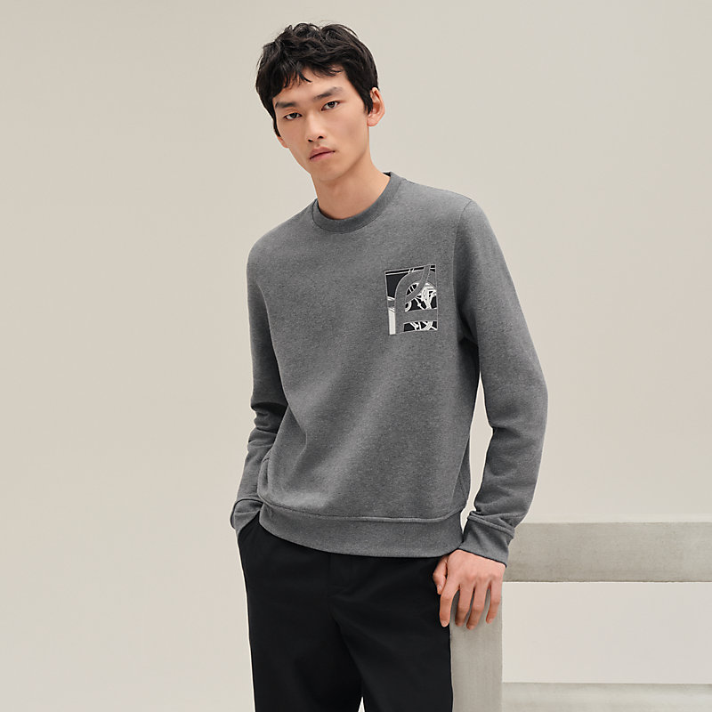 ラウンドネックスウェット 《エクスリブリス》 - ブルー - 3XL