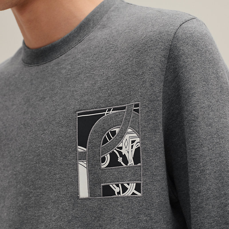 ラウンドネックスウェット 《エクスリブリス》 - ブルー - 3XL