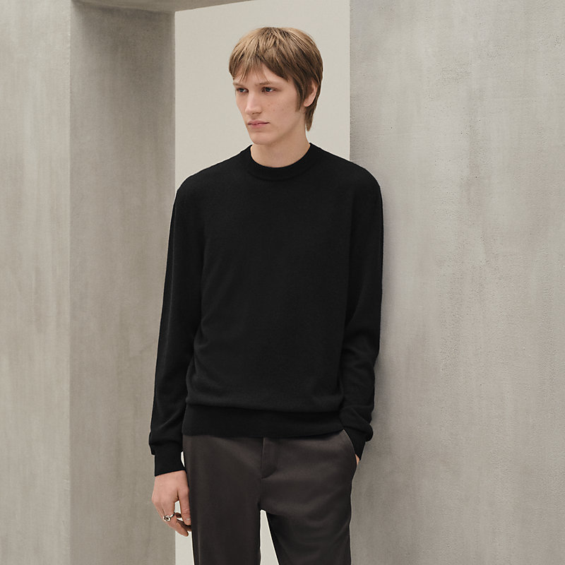 ラウンドネックニット 《マイヨン・シェーヌ・ダンクル》 - グレー