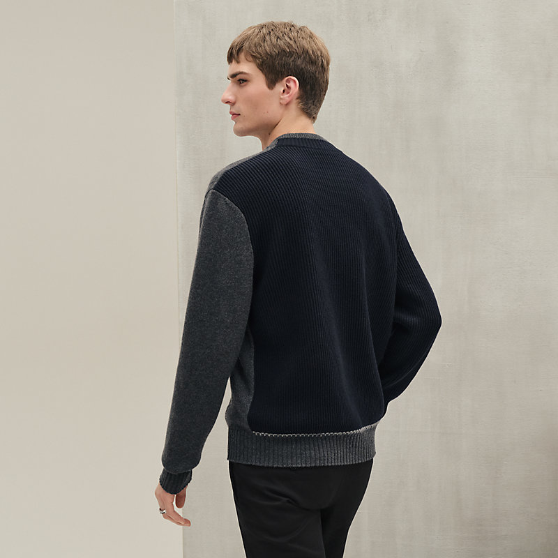 ラウンドネックニット カバーディテール - グリーン - 3XL | Hermès