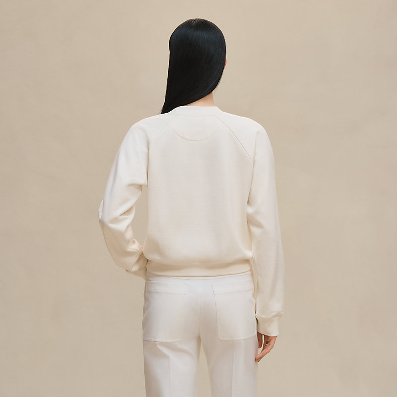 エルメスラグランスリーブスウェット《デッラ・カヴァッレリア》刺繍2025秋冬 ラグランスリーブスウェット《デッラ・カヴァッレリア》刺繍