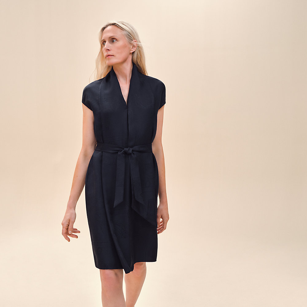 ラヴァリエール付き ドレス 《無秩序》 ジャカード | Hermès - エルメス-公式サイト