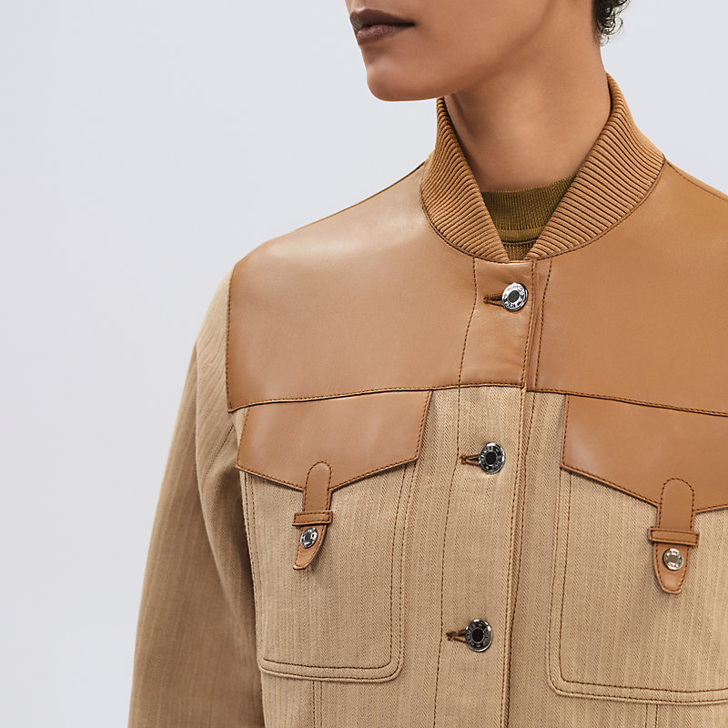 シンプルでお洒落★【HERMES】リバーシブル ジャケット HERMES - 美品 Vintage エルメス HERMES ジャケット ブルゾン