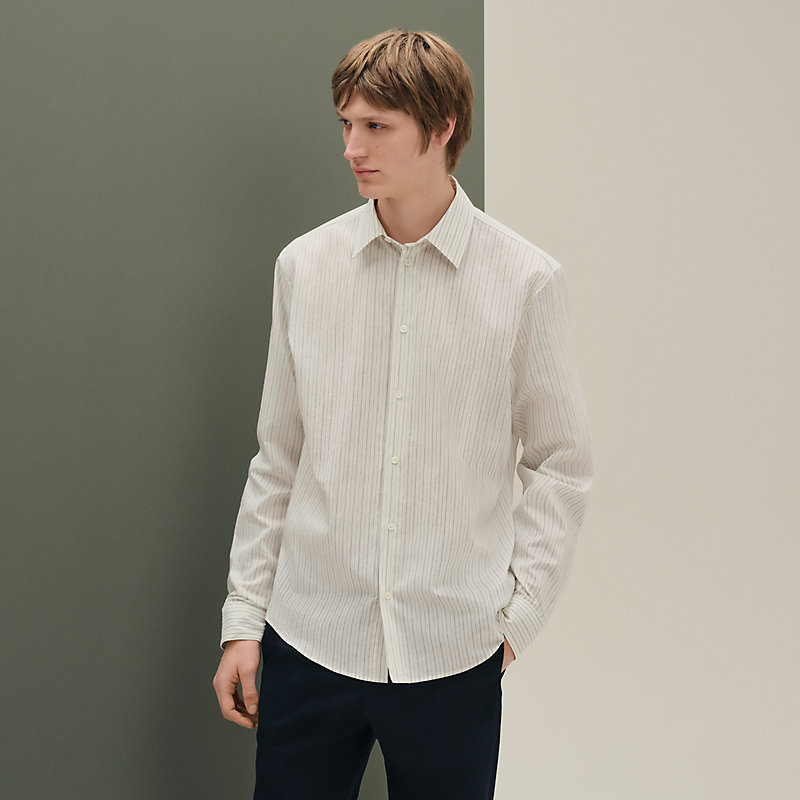 ルイカラー・シャツ - グリーン - 45 | Hermès - エルメス-公式サイト
