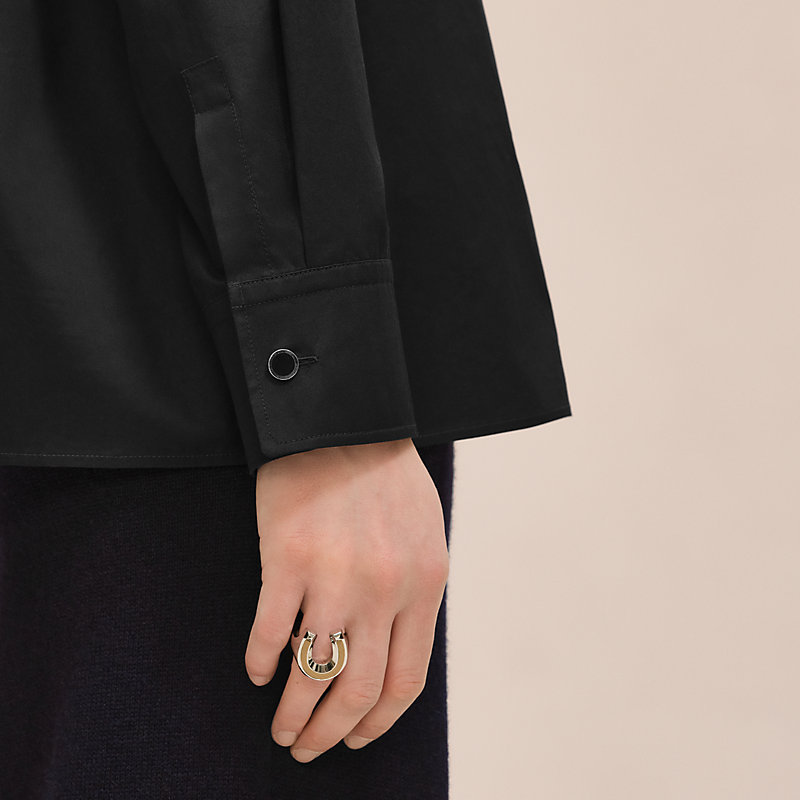 ルーズフィットシャツ - ブラック | Hermès - エルメス-公式サイト