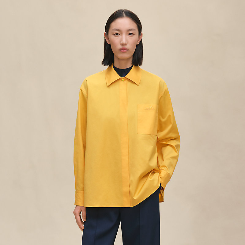 ルーズフィットシャツ - イエロー | Hermès - エルメス-公式サイト