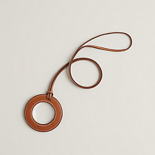 良好品 HERMES エルメス ルーペ ネックレス レザー 金属素材 良好品