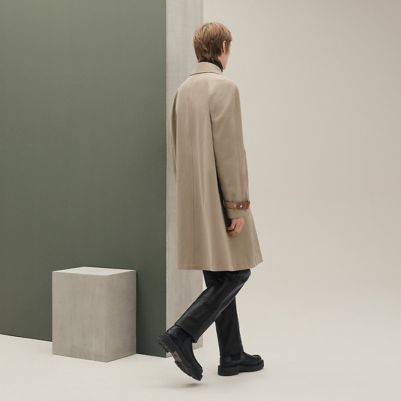 HERMES スエード　コート レインコート スエードサージ・テクニック - グリーン - 60 | Hermès