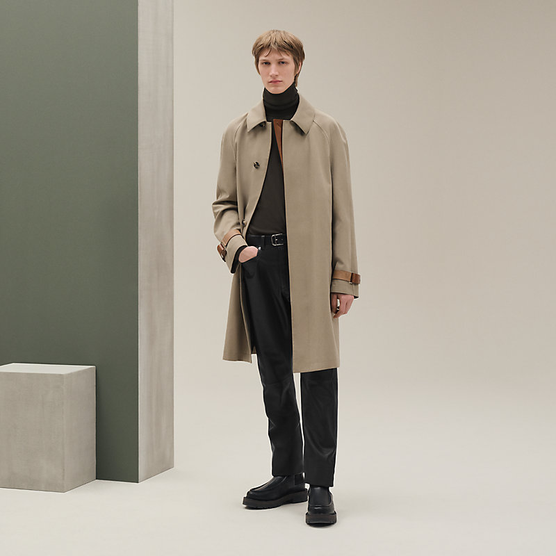 レインコート スエードサージ・テクニック - グリーン - 60 | Hermès