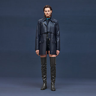 レザーショートトレンチコート | Hermès - エルメス-公式サイト