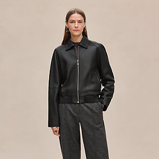 レザーショートブルゾン - ブラック | Hermès - エルメス-公式サイト
