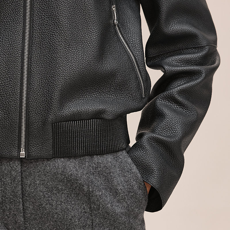 レザーショートブルゾン - ブラック | Hermès - エルメス-公式サイト