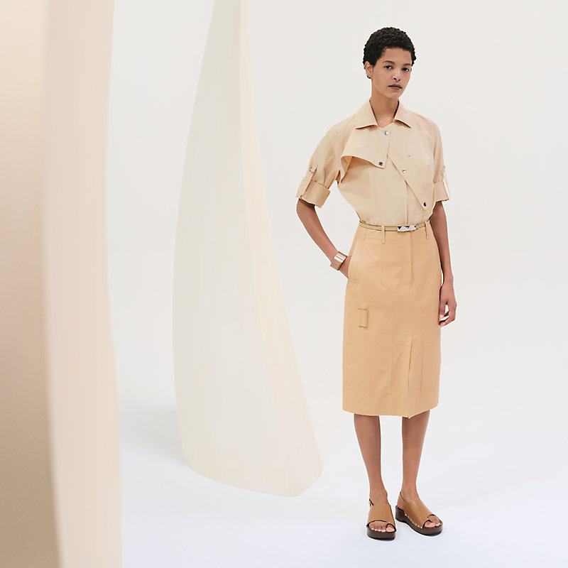 レザースカート - ベージュ | Hermès - エルメス-公式サイト