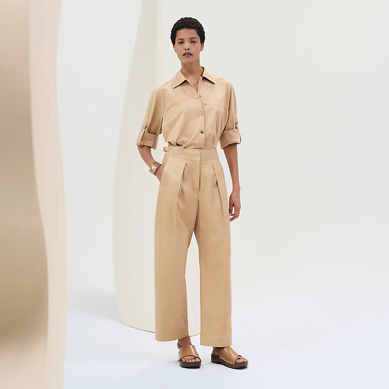レザーチノパンツ - ベージュ | Hermès - エルメス-公式サイト