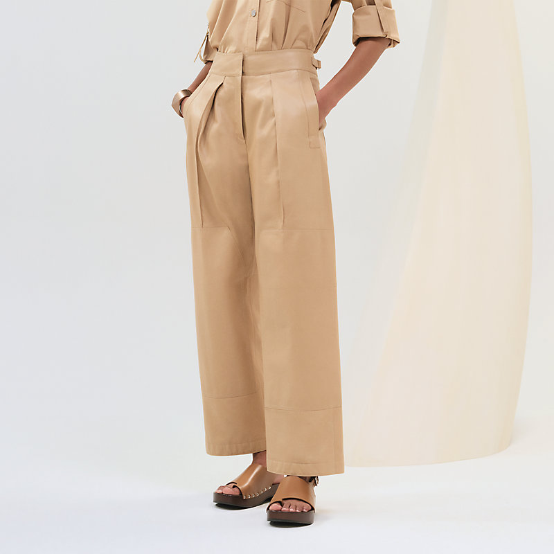 レザーチノパンツ - ベージュ | Hermès - エルメス-公式サイト